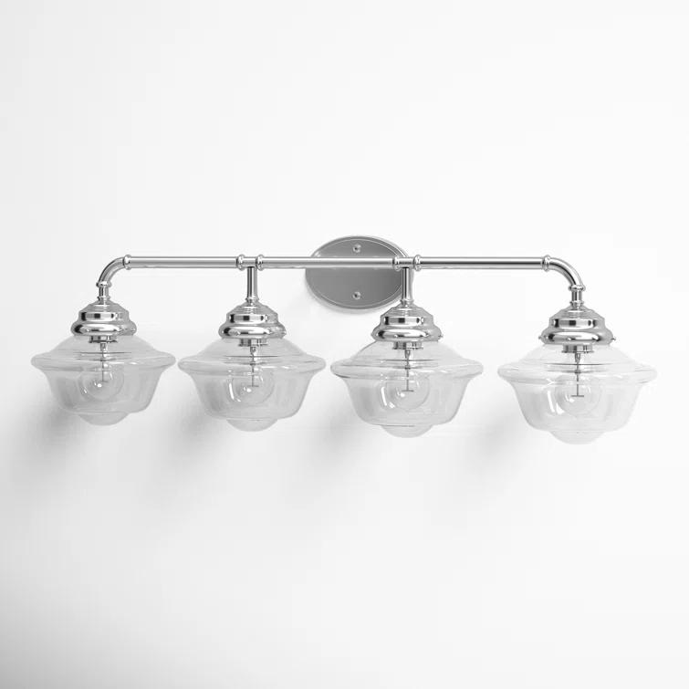 Anderson 4 Light Transparent Dimmable Vanity Light