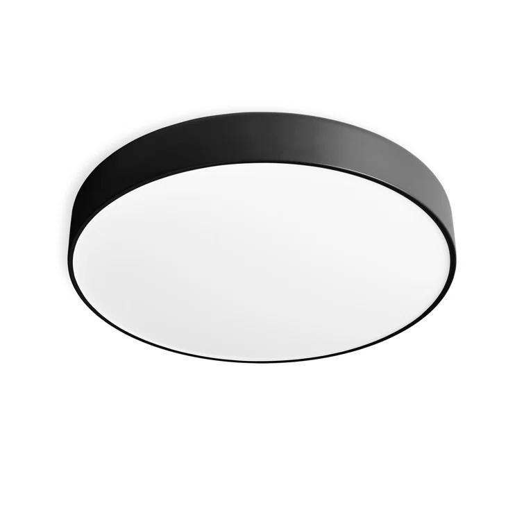 Bobber Large Black LED Flush Mount Light 20"x20"