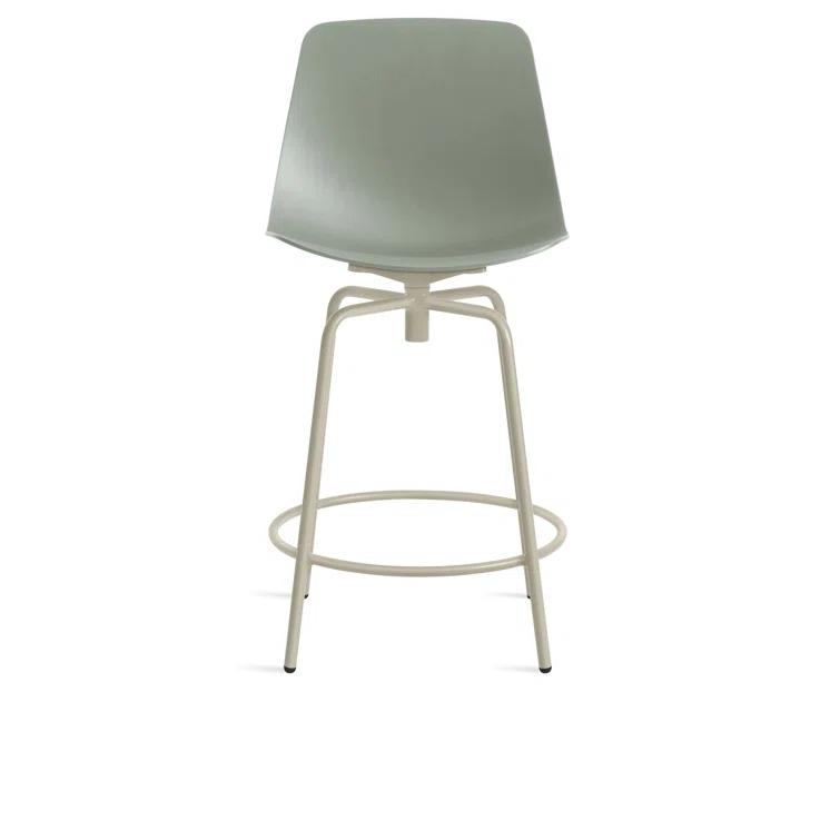Clean Cut Swivel Counter Stool with Metal Frame