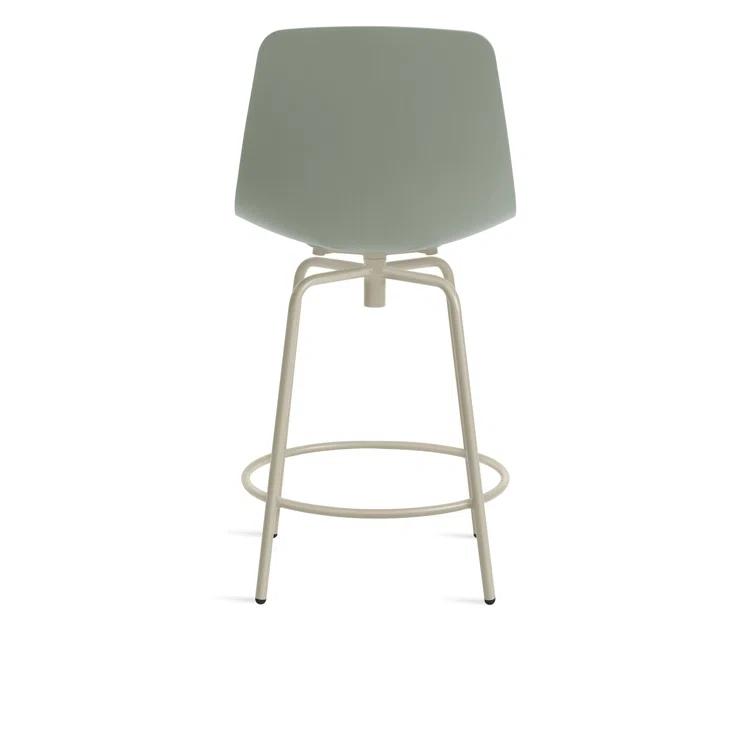 Clean Cut Swivel Counter Stool with Metal Frame