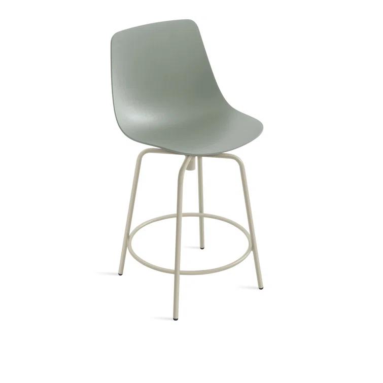 Clean Cut Swivel Counter Stool with Metal Frame
