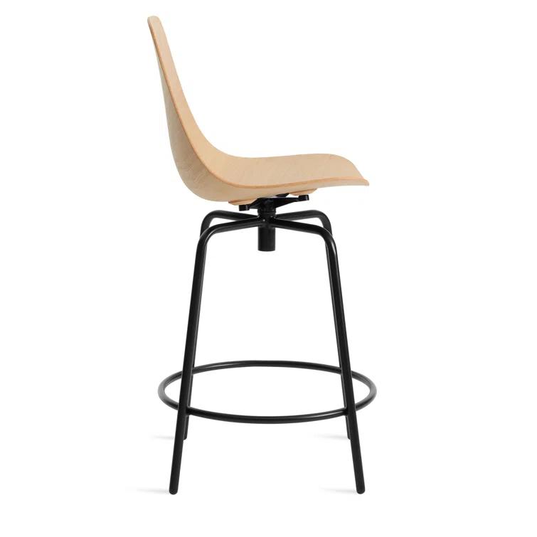 Clean Cut Swivel Counter Stool with Metal Frame