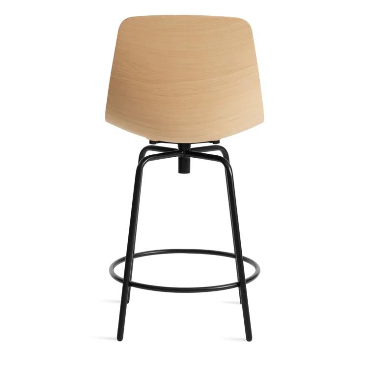 Clean Cut Swivel Counter Stool with Metal Frame