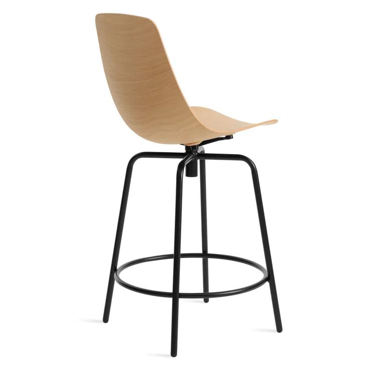 Clean Cut Swivel Counter Stool with Metal Frame