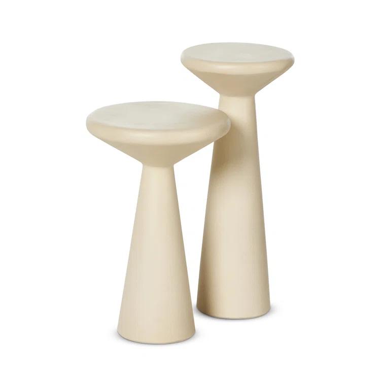 Raven Side Tables (Set of 2) - Cream