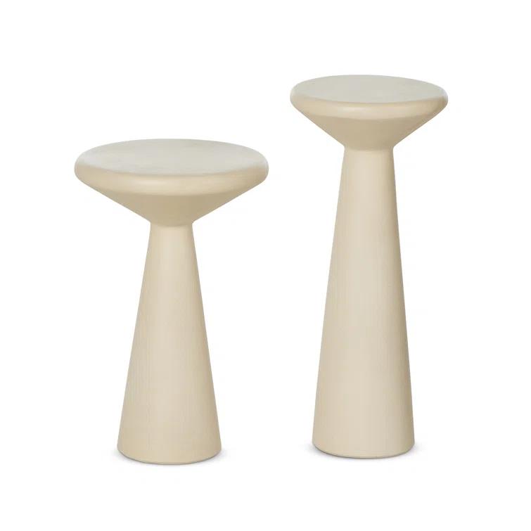 Raven Side Tables (Set of 2) - Cream