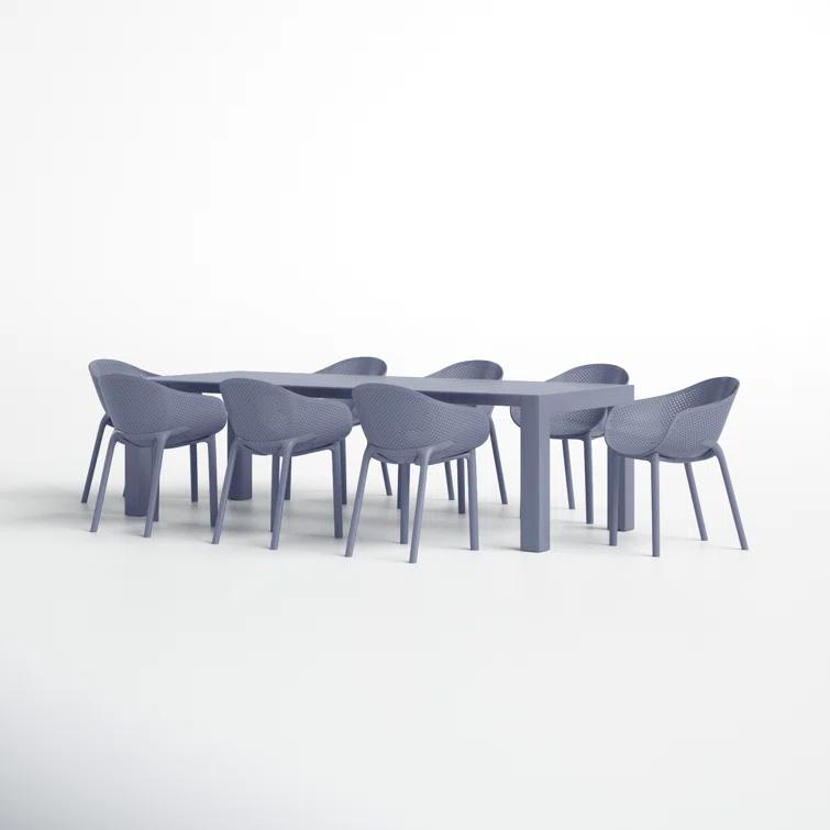 Farrah 102'' Rectangular 8 - Person Outdoor Dining Set