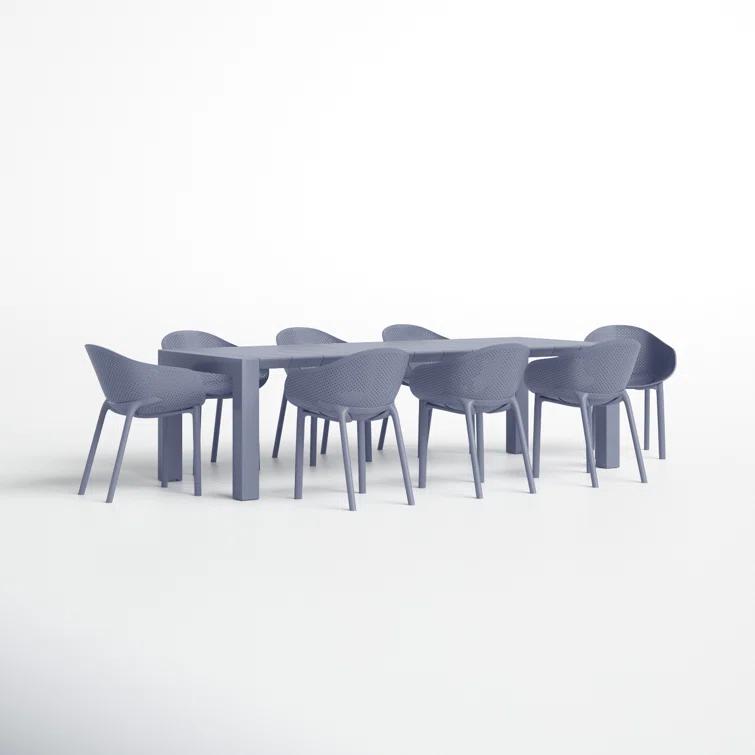 Farrah 102'' Rectangular 8 - Person Outdoor Dining Set