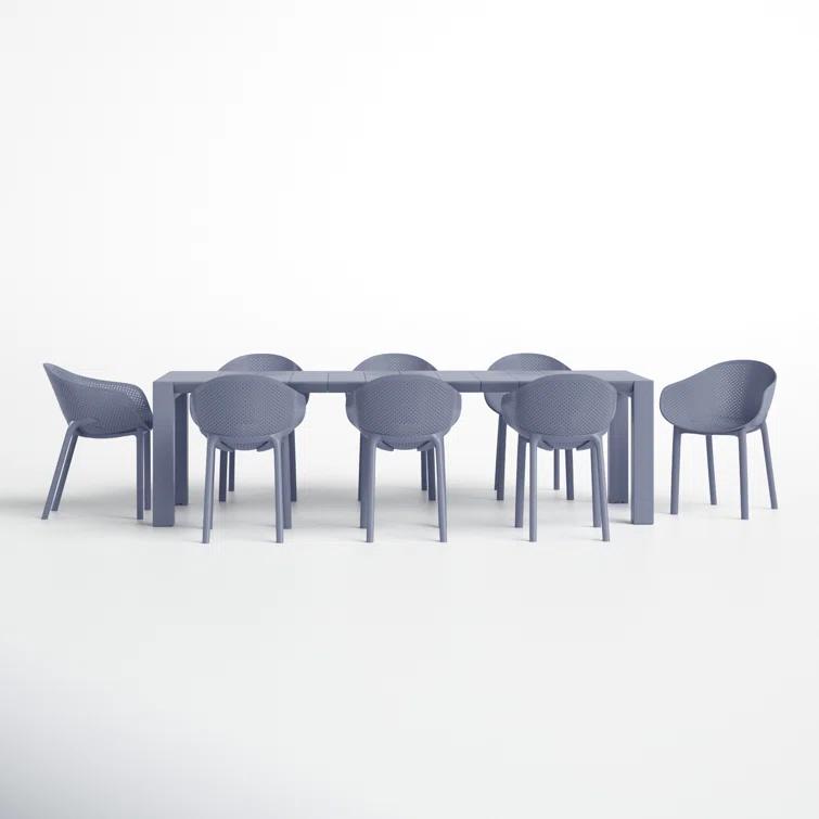 Farrah 102'' Rectangular 8 - Person Outdoor Dining Set