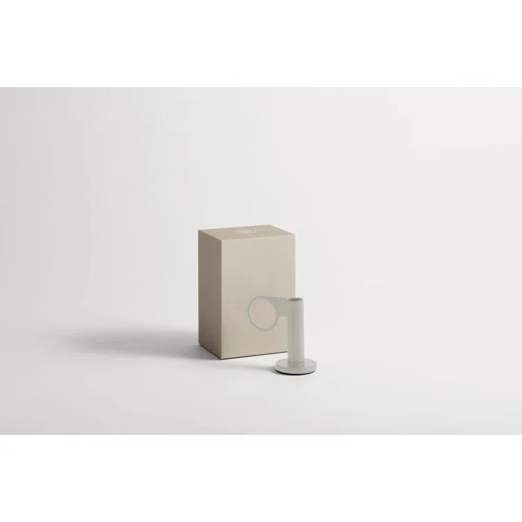Blu Dot Who Goes There? 7'' H Powder-coated Steel Tabletop Candlestick