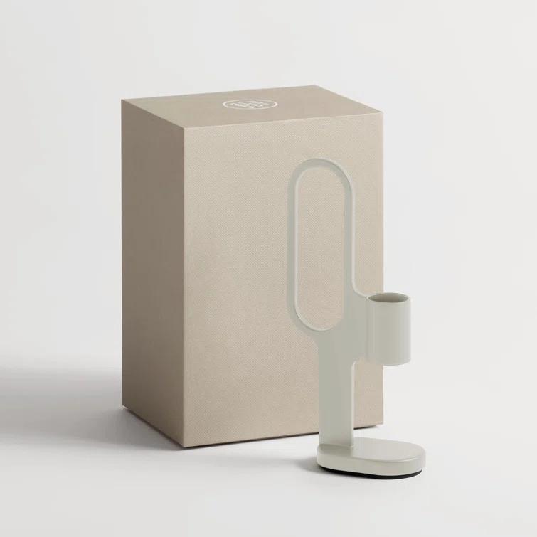 Blu Dot Who Goes There? 7'' H Powder-coated Steel Tabletop Candlestick