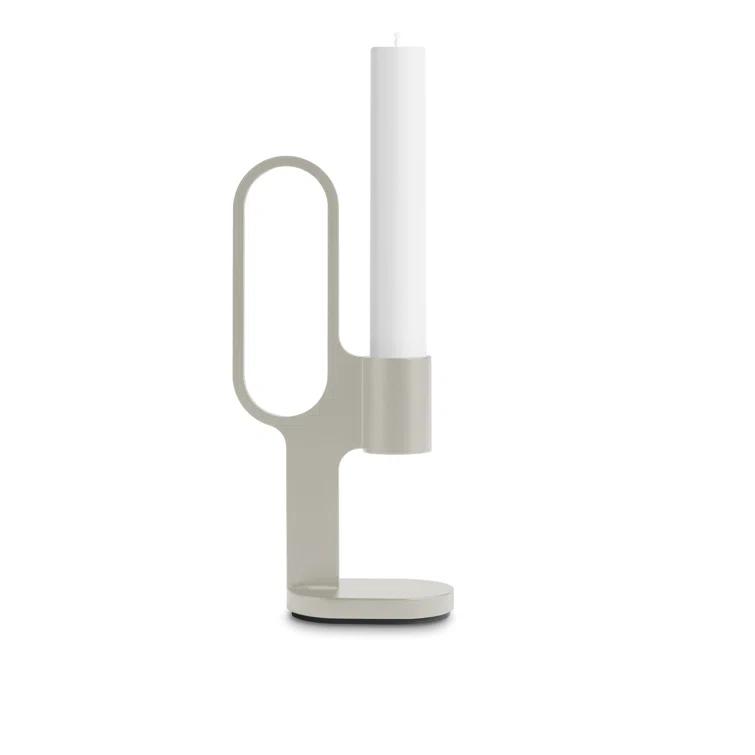 Blu Dot Who Goes There? 7'' H Powder-coated Steel Tabletop Candlestick