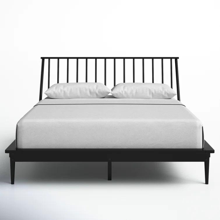 Henline Solid Wood Platform Spindle Bed
