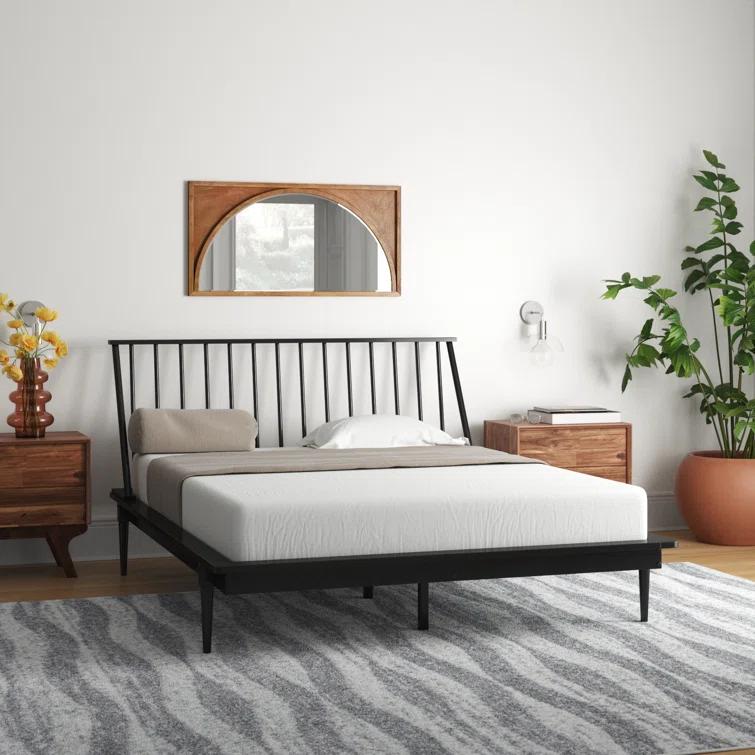 Henline Solid Wood Platform Spindle Bed