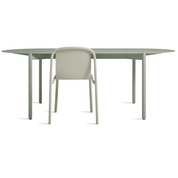 Comeuppance Oval Metal Outdoor Dining Table