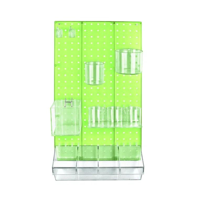 The DIY Multi-Purpose 12-Piece Pegboard Wall Organizer Kit with One Panel and Accessory Assortment (13.5"W x 22"H)