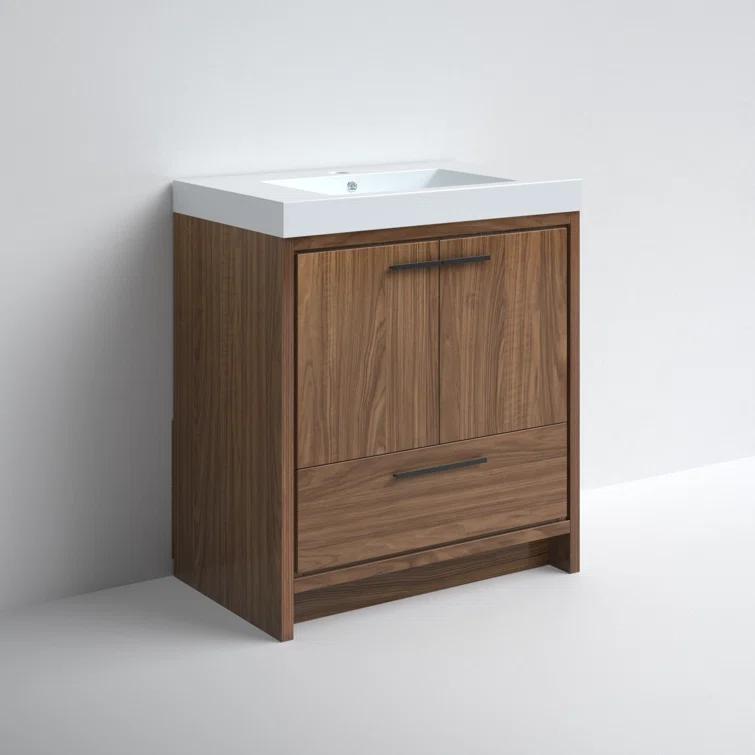 Mercury Row® Southmead 30'' Single Bathroom Vanity with Resin Top