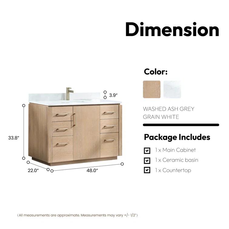 Cloverfield 48'' Single Bathroom Vanity