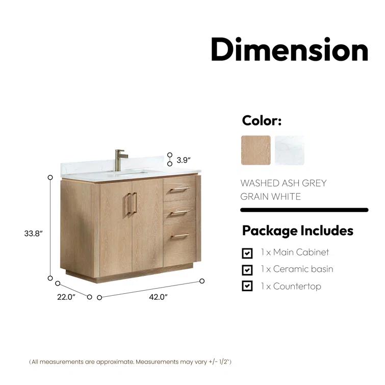 Cloverfield 42'' Single Bathroom Vanity