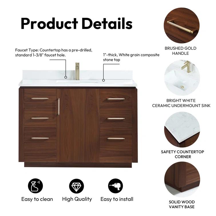 Cloverfield 48'' Single Bathroom Vanity