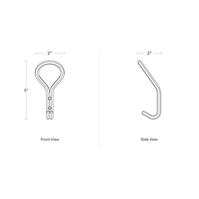 Clove Powder Coated Steel Wall Wall Hook