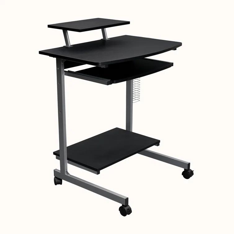 Techni Mobili Solid Wood Top Metal Base Standing Desk