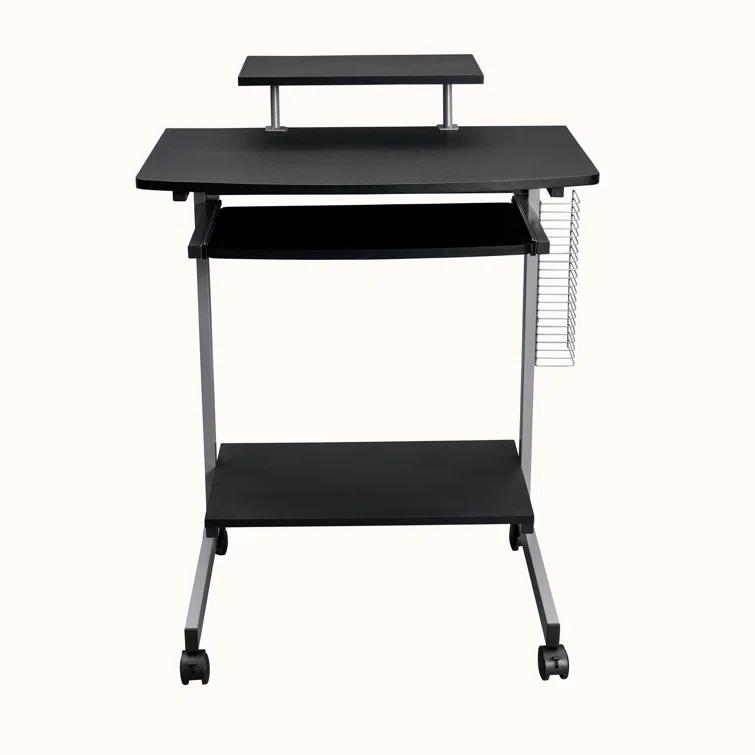 Techni Mobili Solid Wood Top Metal Base Standing Desk
