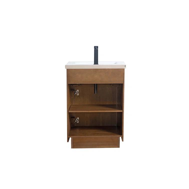 24'' Free Standing Single Bathroom Vanity with Ceramic Top