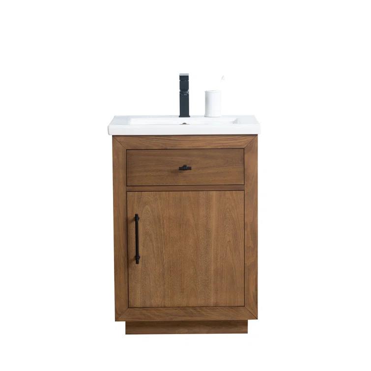 24'' Free Standing Single Bathroom Vanity with Ceramic Top