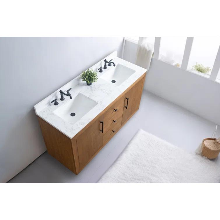 60" Double Bathroom Vanity Set with Top