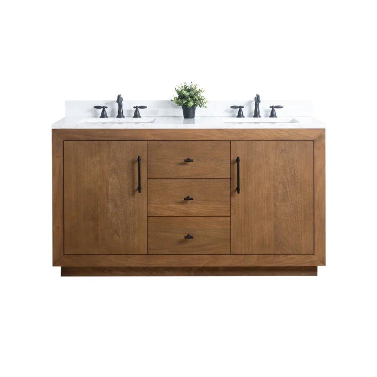 60" Double Bathroom Vanity Set with Top