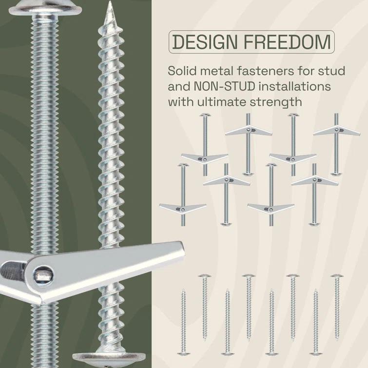 Baobab Workshop Solid Wood Floating Shelves, Wooden Shelves for Wall (Set of 2)