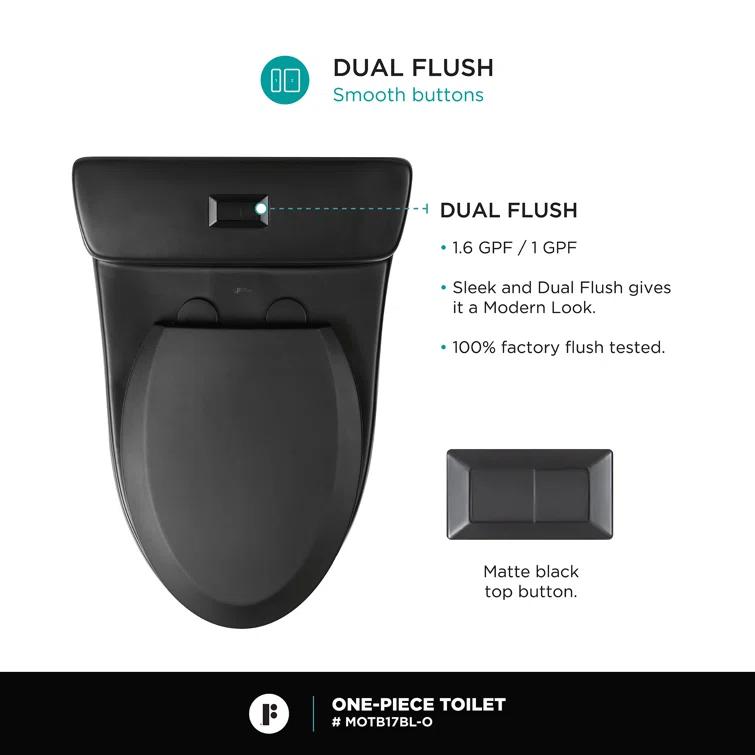 Fine Fixtures 1.6 GPF Comfort Height One-piece Toilet