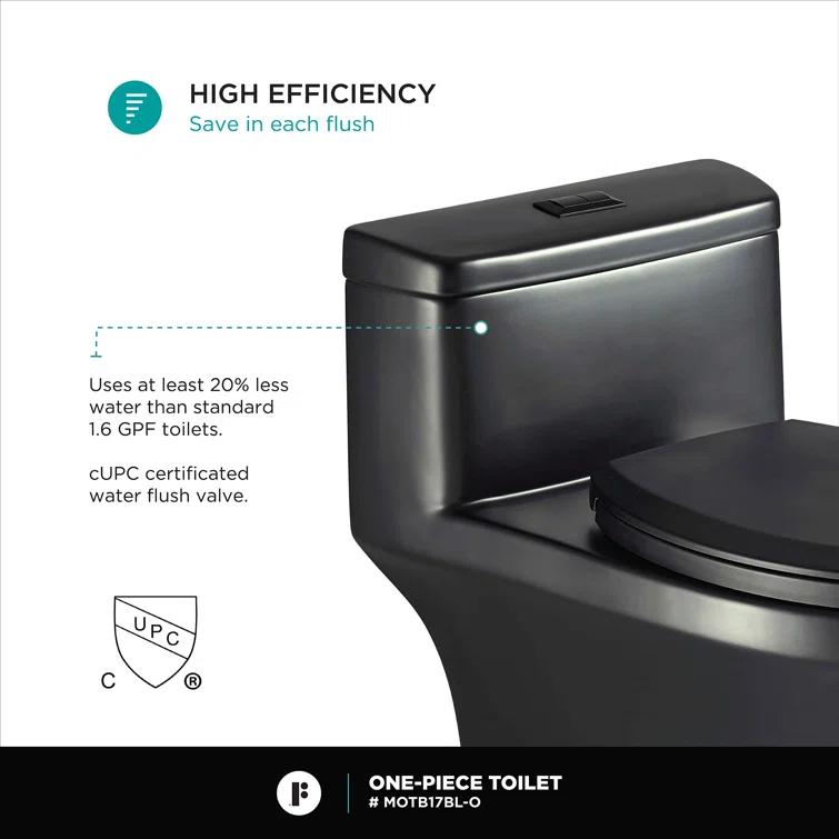 Fine Fixtures 1.6 GPF Comfort Height One-piece Toilet