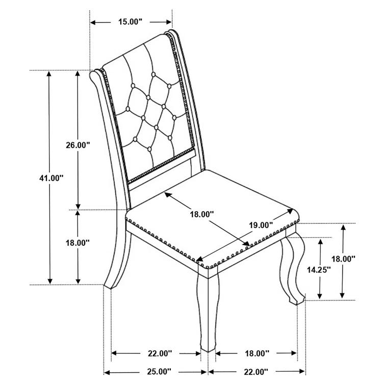 Keeter 19.25'' H Tufted Upholstered Side Chair