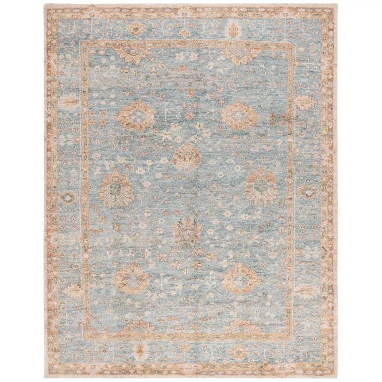 Bungalow Rose Rheya Hand Knotted Wool Pile Oriental Rug