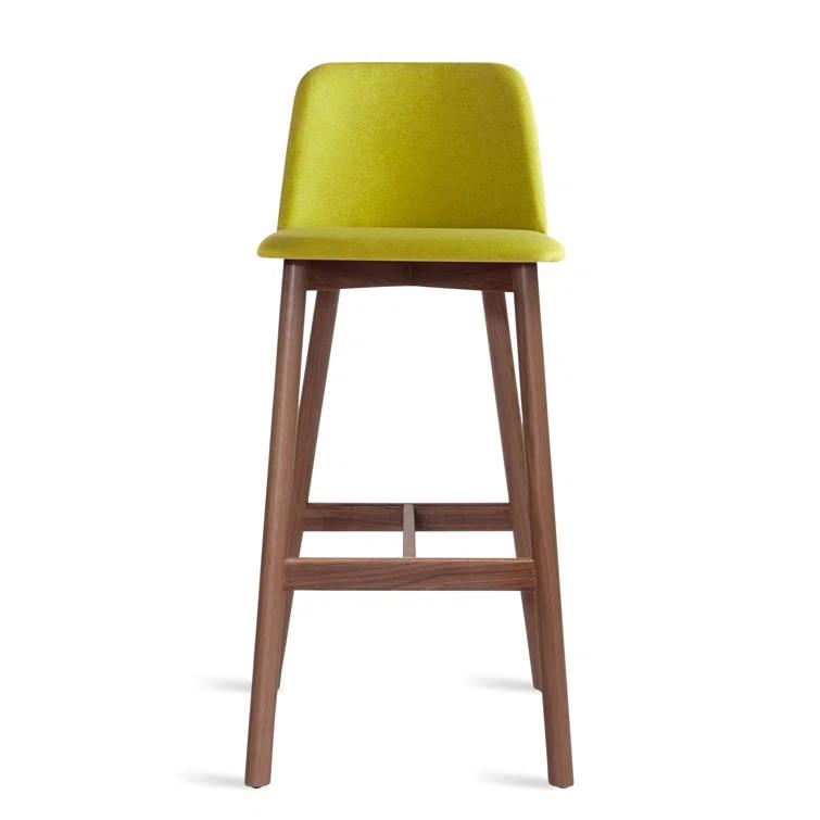 Chip Upholstered Counter Stool with Solid Wood Frame