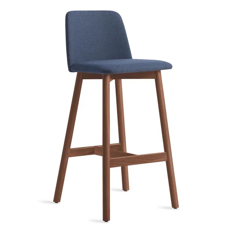 Chip Upholstered Counter Stool with Solid Wood Frame