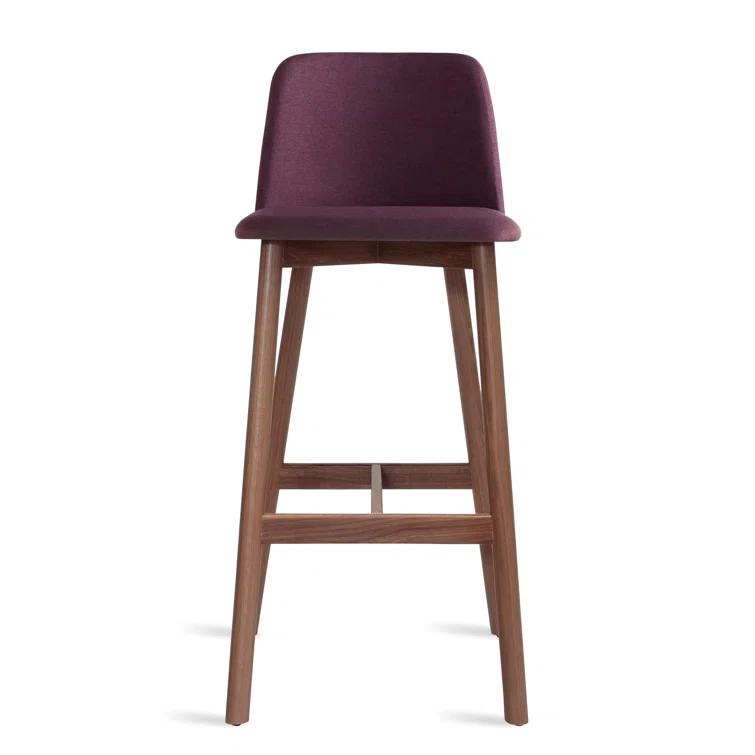 Chip Upholstered Counter Stool with Solid Wood Frame