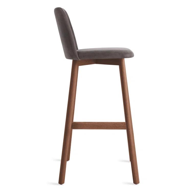 Chip Upholstered Counter Stool with Solid Wood Frame