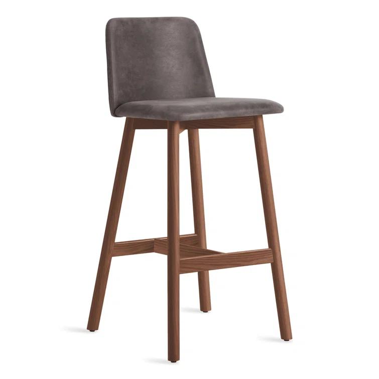 Chip Upholstered Counter Stool with Solid Wood Frame