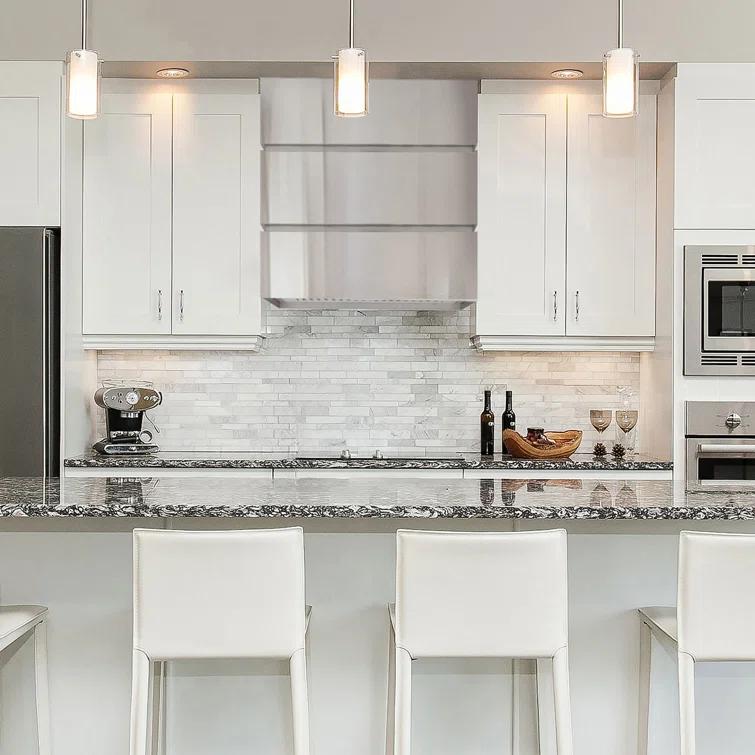 Akicon 600 CFM Wall Mount Range Hood Stainless Steel 3 Stacks Modern Box AK-HS30L-BS