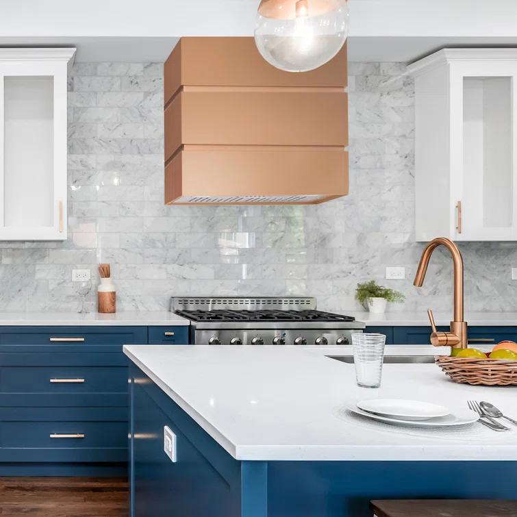 600 CFM Wall Mount Range Hood Stainless Steel 3 Stacks Modern Box