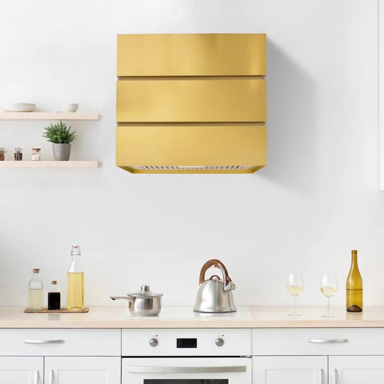 Akicon 600 CFM Wall Mount Range Hood Stainless Steel 3 Stacks Modern Box AK-HS36L-MG