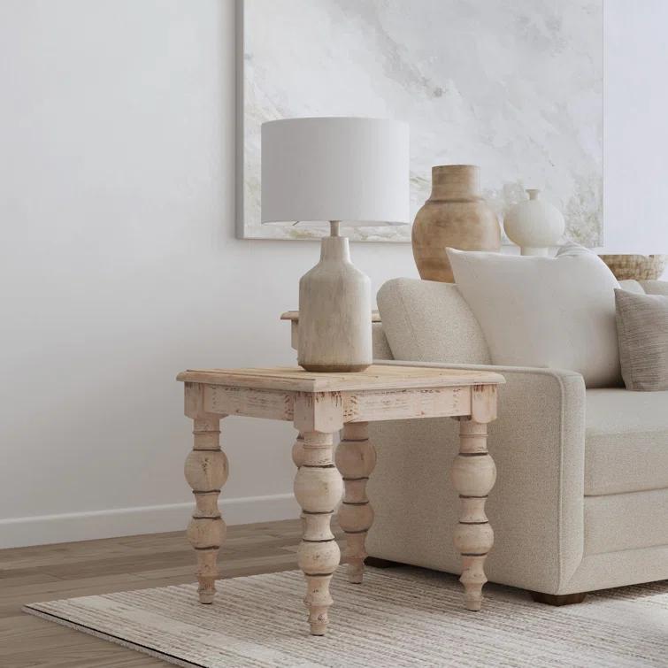 Bander Square Reclaimed Wood End Table (24")