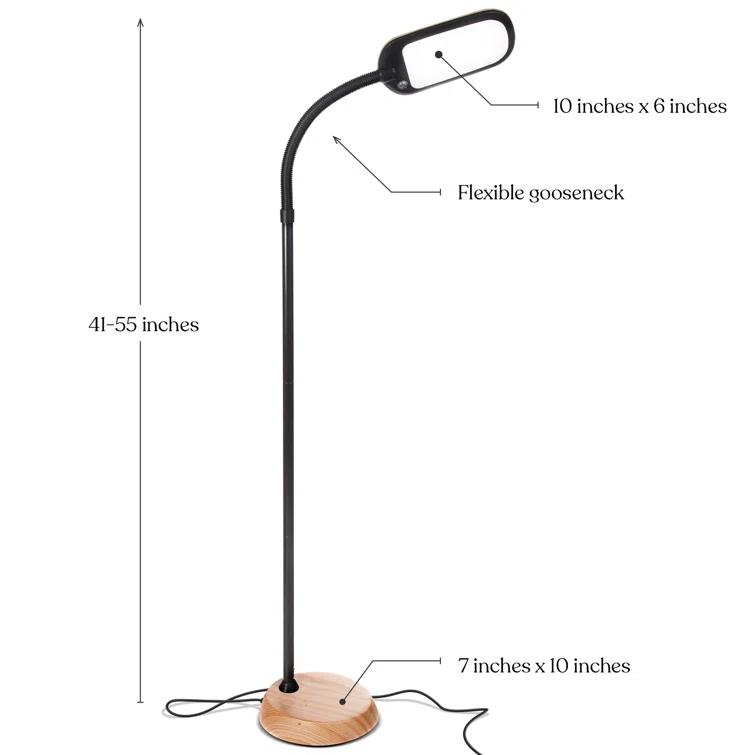 Brightech Litespan Slim 55 in. Industrial Dimmable LED Directional Task Floor Lamp