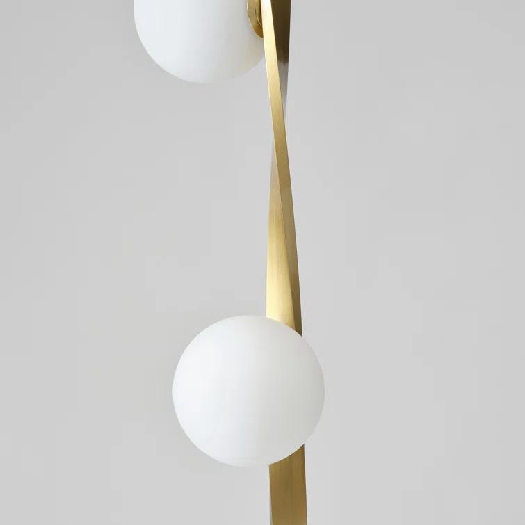 Brightech Nola 60 in. Industrial 3-Way Dimming LED Floor Lamp with 3 Glass Globe Shades