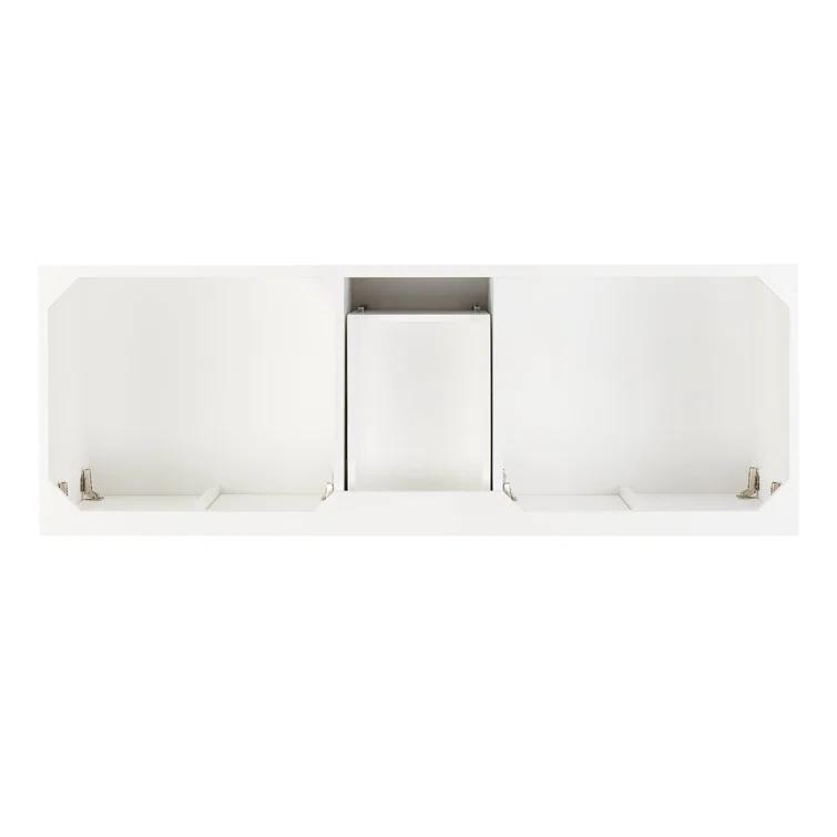 60" Novak Double Bathroom Vanity Set with Rectangular Undermount Sinks