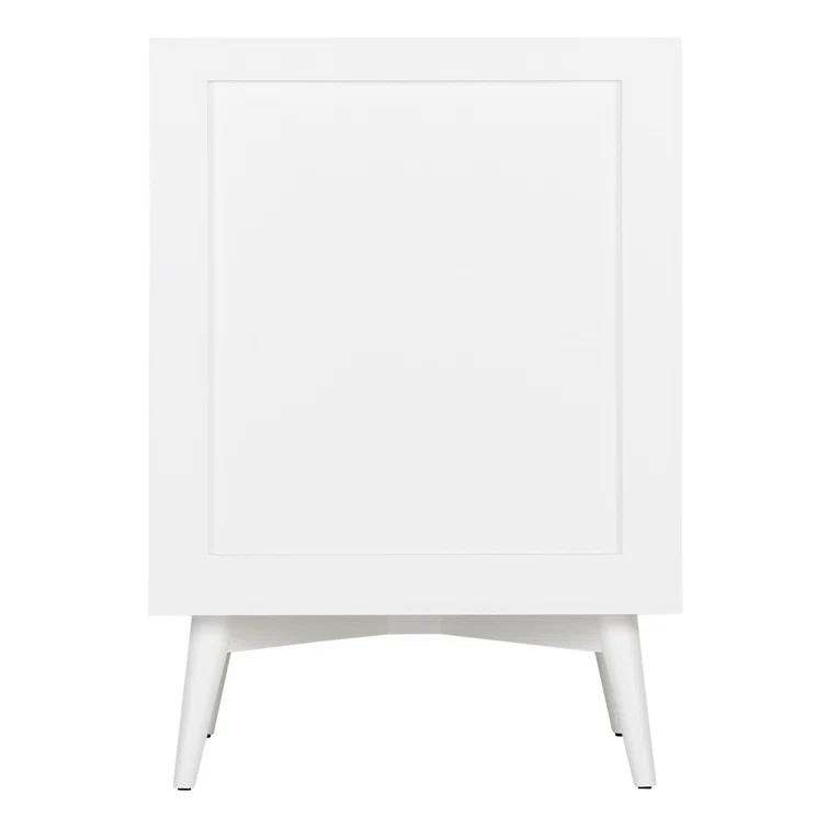 24" Natural Teak Single Bathroom Vanity with Arctic White Quartz Top