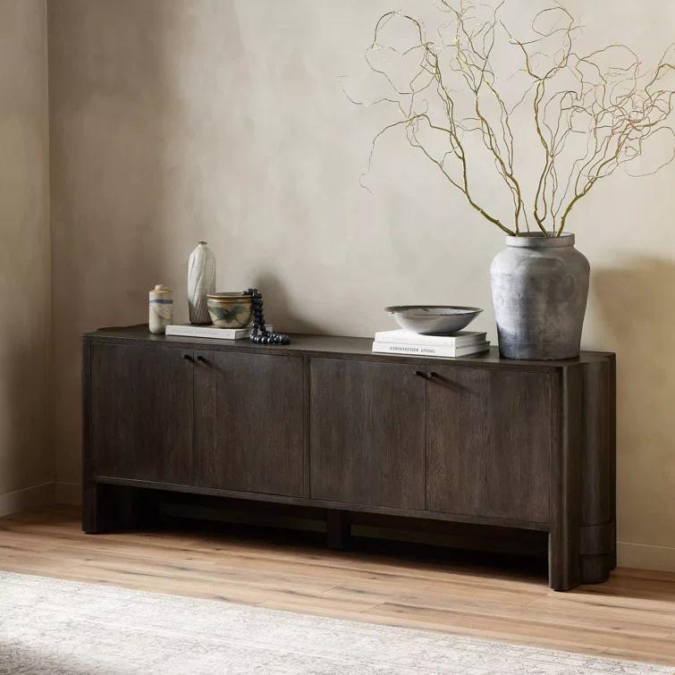 Sylvie 89'' Dark Oak Sideboard with Wrap Stretchers